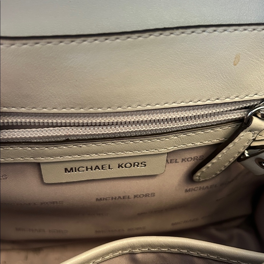 Michael Kors Whitney Small Satchel Gray Leather Crossbody Bag - Picture 4 of 5